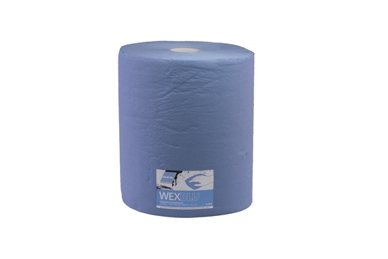 Set 4 Rollen Putzpapier blau, 2-lagig, Rolle 36,2x36cm, 1000 Abrisse, € 23,10/Rolle